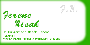 ferenc misak business card