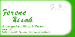 ferenc misak business card